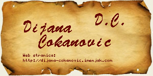 Dijana Čokanović vizit kartica